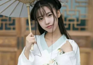 白色古装小姐姐侧面图,古装小姐姐侧面美态尽显